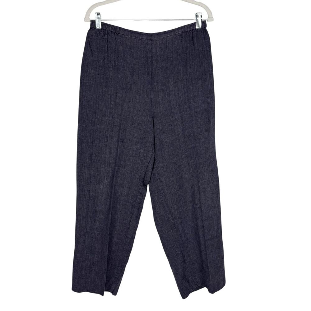 Eileen Fisher Natural Linen Vintage‎ Light Breathable Elastic Waist Pants Large